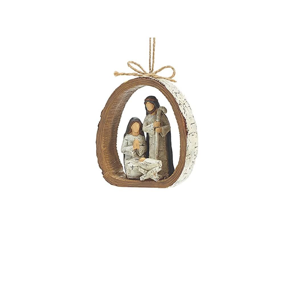Burton & Burton Holy Family Resin Ornament, Multicolored, 3 1/2" x 3 1/4", Christmas
