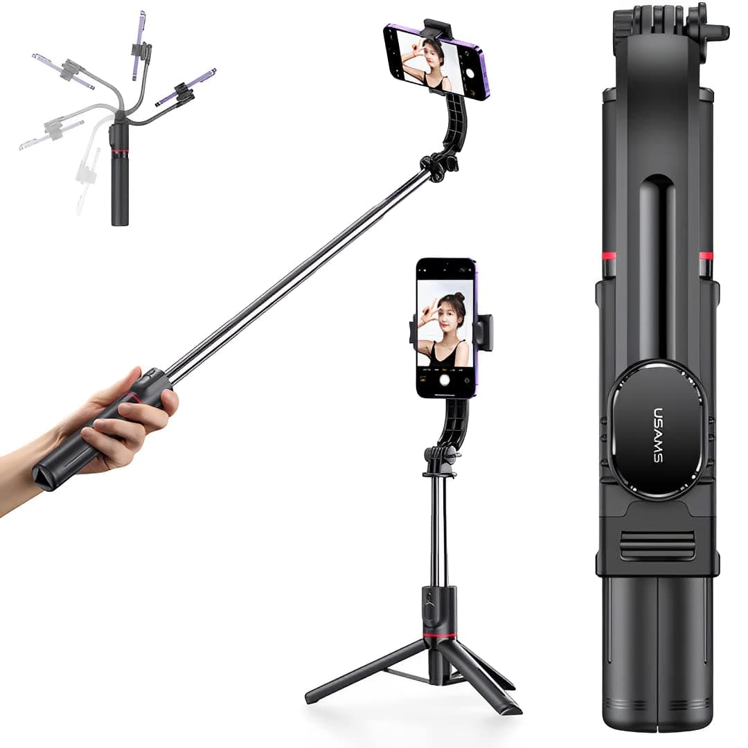 Extendable Selfie Stick with Tripod and Bluetooth Remote Controller for GoPro, iPhone and Android Phones: Take Stunning Selfies and Group Shots with This Portable and Lightweight Selfie Stick