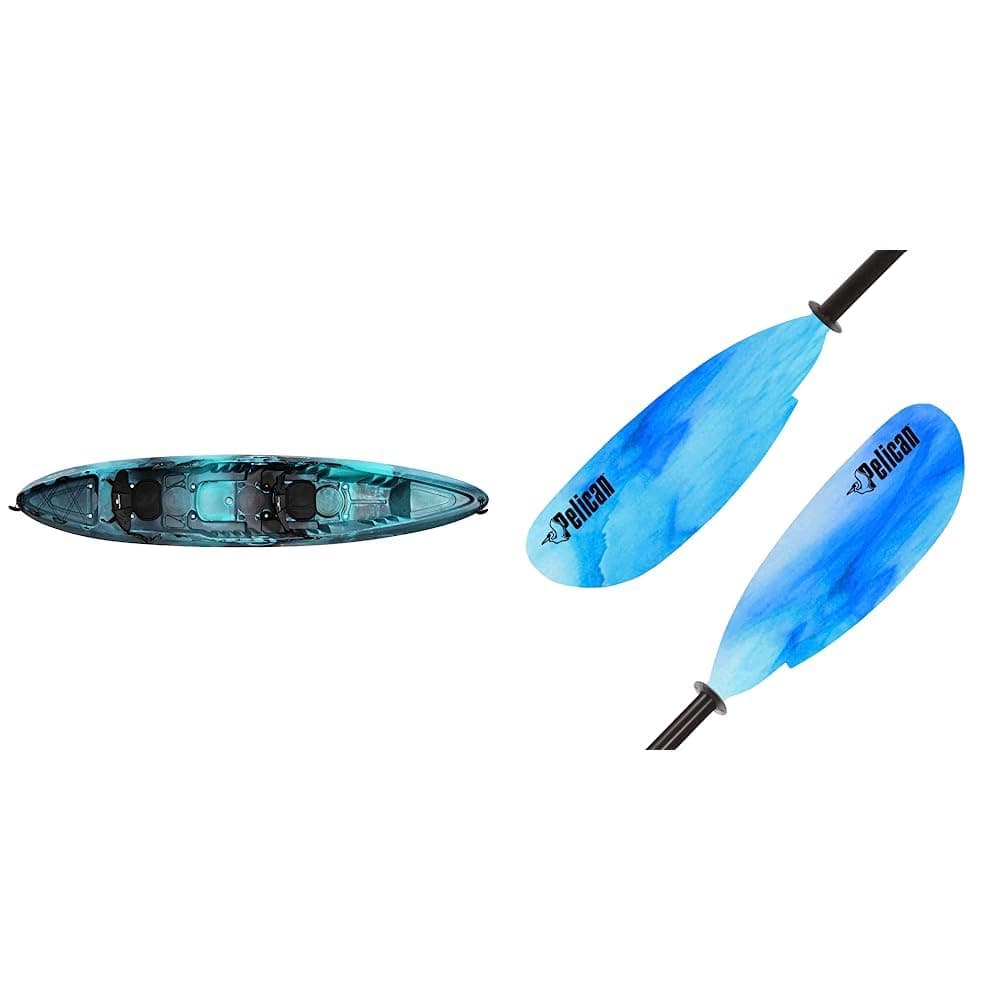 Perception Rambler | Sit on Top Tandem Kayak | Recreational Kayak for Two | Storage with Tie Downs