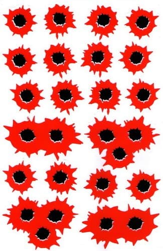"5 Sheets" Red Bullet Holes Sticker Car Racing Motorcross Decal Motorcycle Truck Graphic Logo Bicycle Bike Stickers