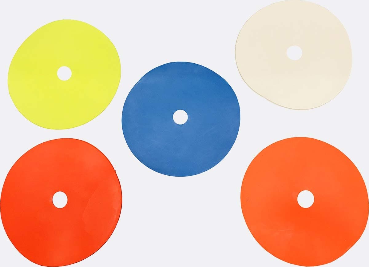 Set of 50 Flat Rubber Disc Spot Markers Soccer Flat Field Cones 6" Diameter