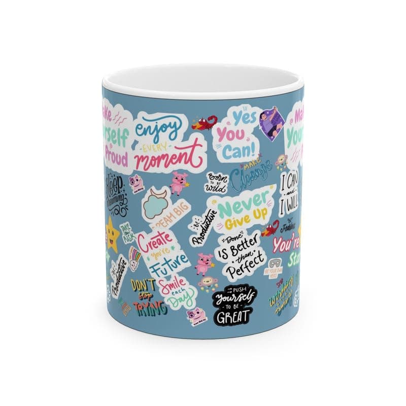 Choicecases'' Inspire Your Mornings: Motivational Quote Printed Coffee Mug & Tea Cup for Gift to Friend, Brother, Sister & Lover, Motivational Fathers Day Gift Mugs with Quotes 350 Ml Design_2010