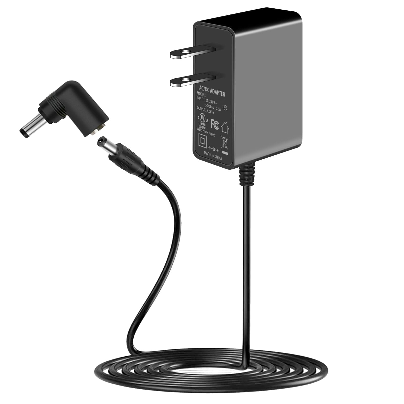 6V 1A DC Power Supply for 6 Volt Omron Blood Pressure Monitor 5 7 10 Series Charger and for 6V 100mA 300mA 400mA 500mA 600mA 700mA 800mA 900mA 1000mA AC Adapter.