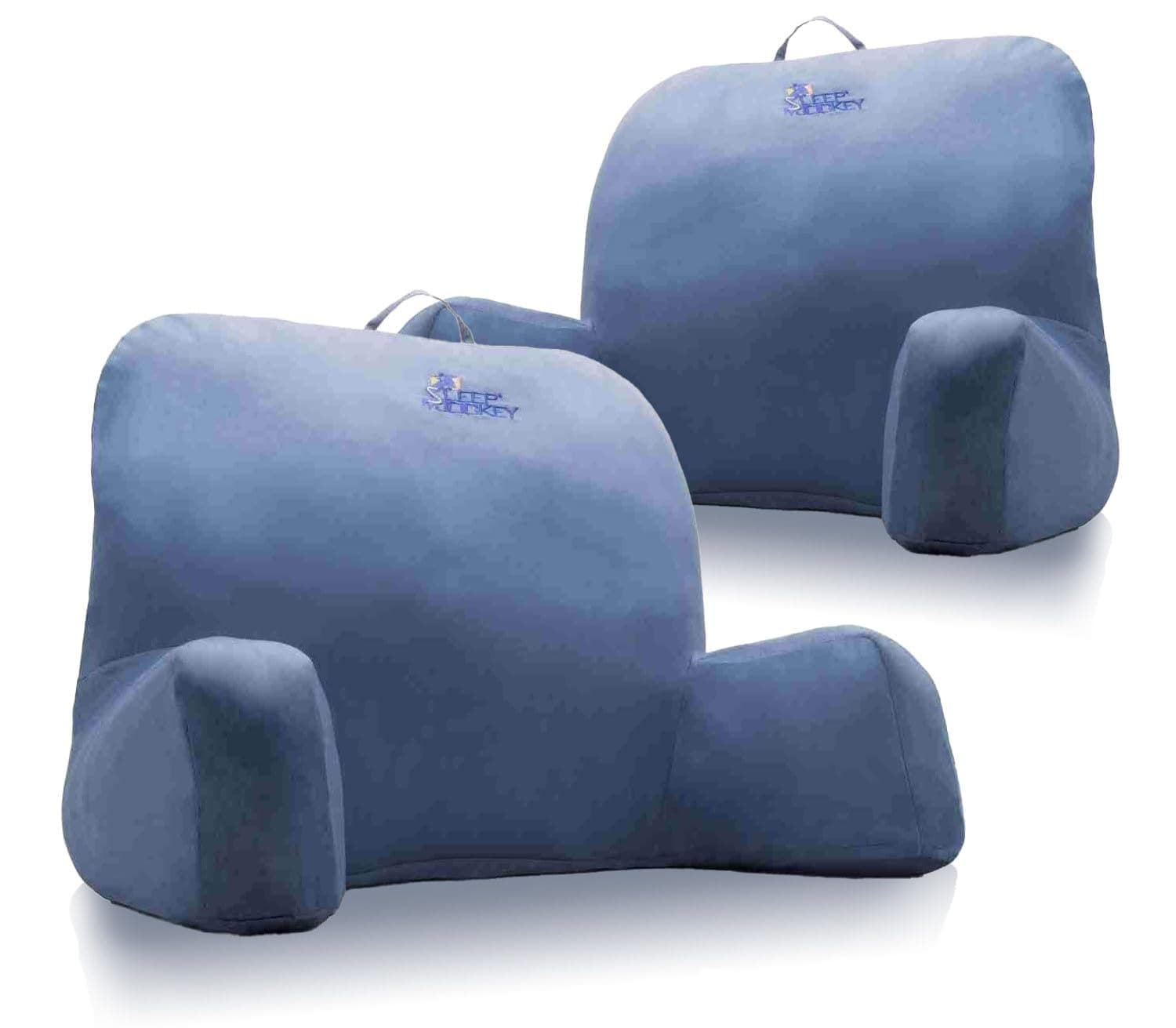 2 Reading Pillow - Granulated Premium Memory Foam Fill Reading & Bed Rest Pillows - Back Pillow for Sitting in Bed, Relaxing, Reading, or Watching TV