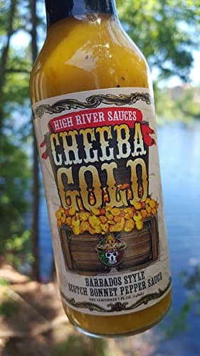 High River Sauces Cheeba Gold Barbados Style Scotch Bonnet Pepper Sauce (3 Pack)