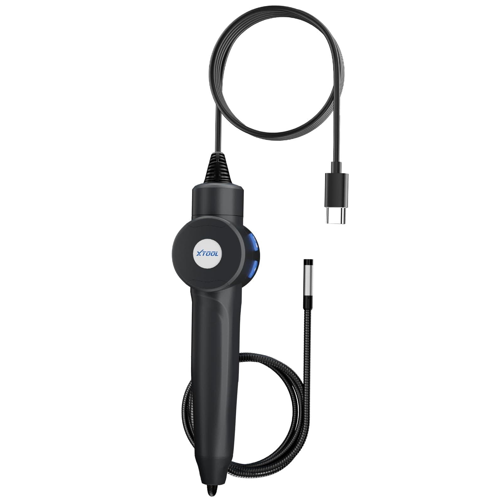 XTOOL Inspection Camera XV200, 2MP&1080P HD& 8 LEDs Automotive/Industrial Endoscope Waterproof Borescope Camera with Light, Work with D7/D7S/D7W, D8S/D8W, D9S//D9S PRO/IP919 PRO Type-C Version