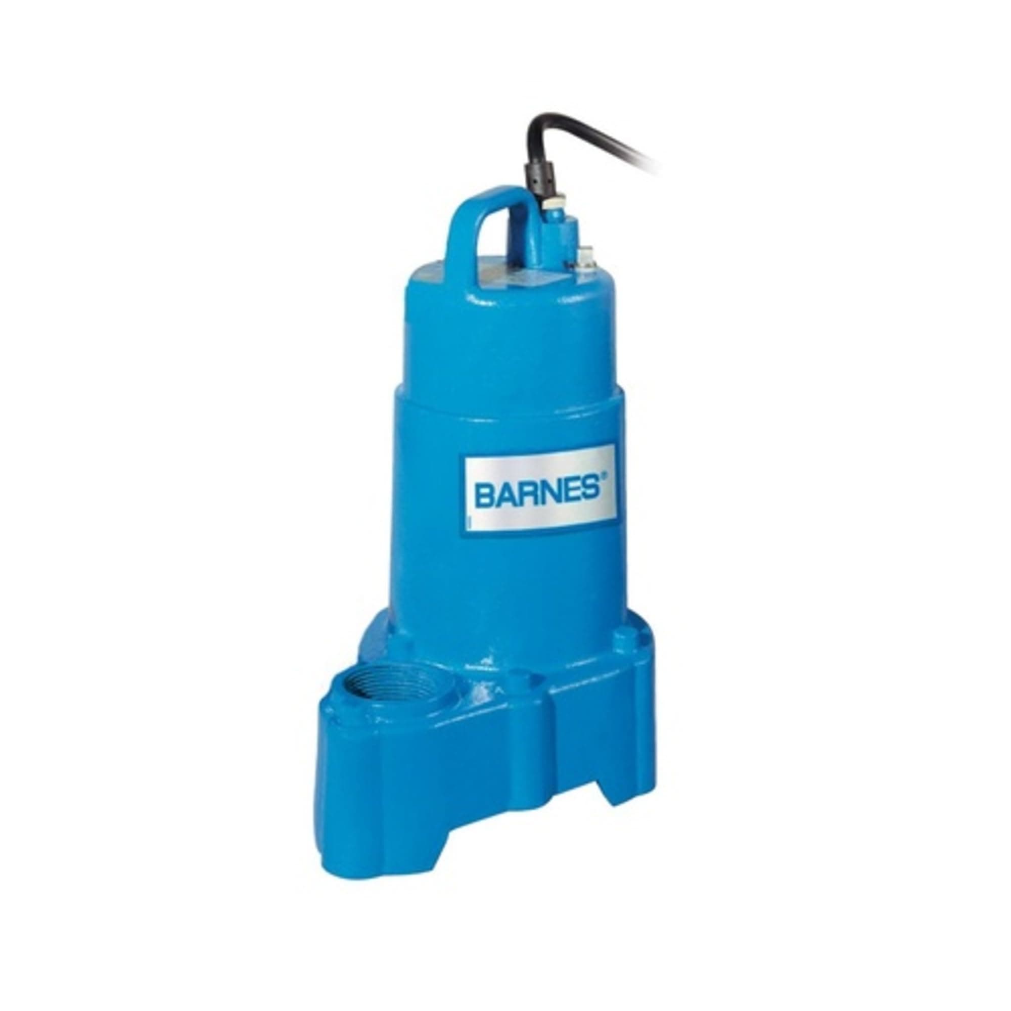Barnes 119331 Model EP72X Sump and Utility Pump, 3/4 hp, 240V, 1 Phase, 1-1/2" NPT Discharge, 3450 rpm, 20' Cord, Manual