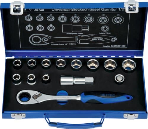 Heyco Heytec 50855301583 Universal Socket Set with Go-Through Function (14 Pieces)