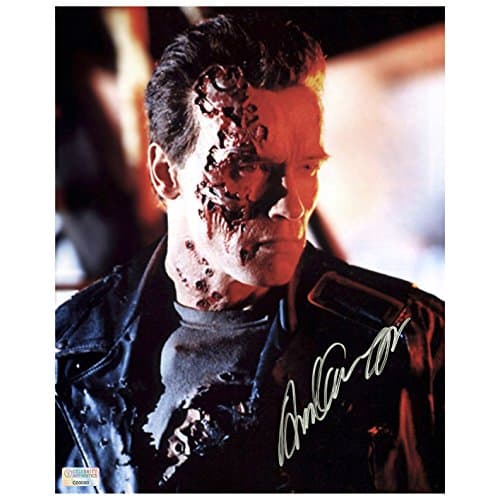 Celebrity Authentics Arnold Schwarzenegger Autographed Terminator 2: Judgement Day 8x10 Battle Damaged Photo