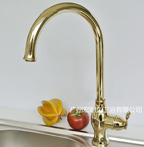 Maifeini Wash Basin Taps _ Selling Gold Single Hole Washbasin Fitting Copper Hot And Cold Continental Gold-Plated Bathroom Counter Basin,Hd-Jsslt1 1718