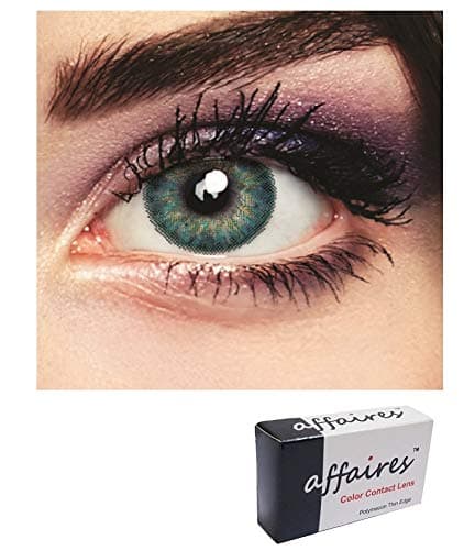 Affaires Quarterly (3 Monthly) Color Contact Lens Zero Power (Cool Turquoise)