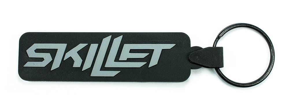 SKILLET Rubber Keychain Key Chain Key Ring Keyring
