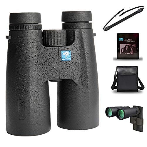 12X50 High Power Military Binoculars for Adults, IPX7 Waterproof HD Roof Prism Binoculars Telescope for Birdwatching Hunting Sport-Large Objective-BAK4 Prism FMC Lens-with Phone Adapter Strap Bag