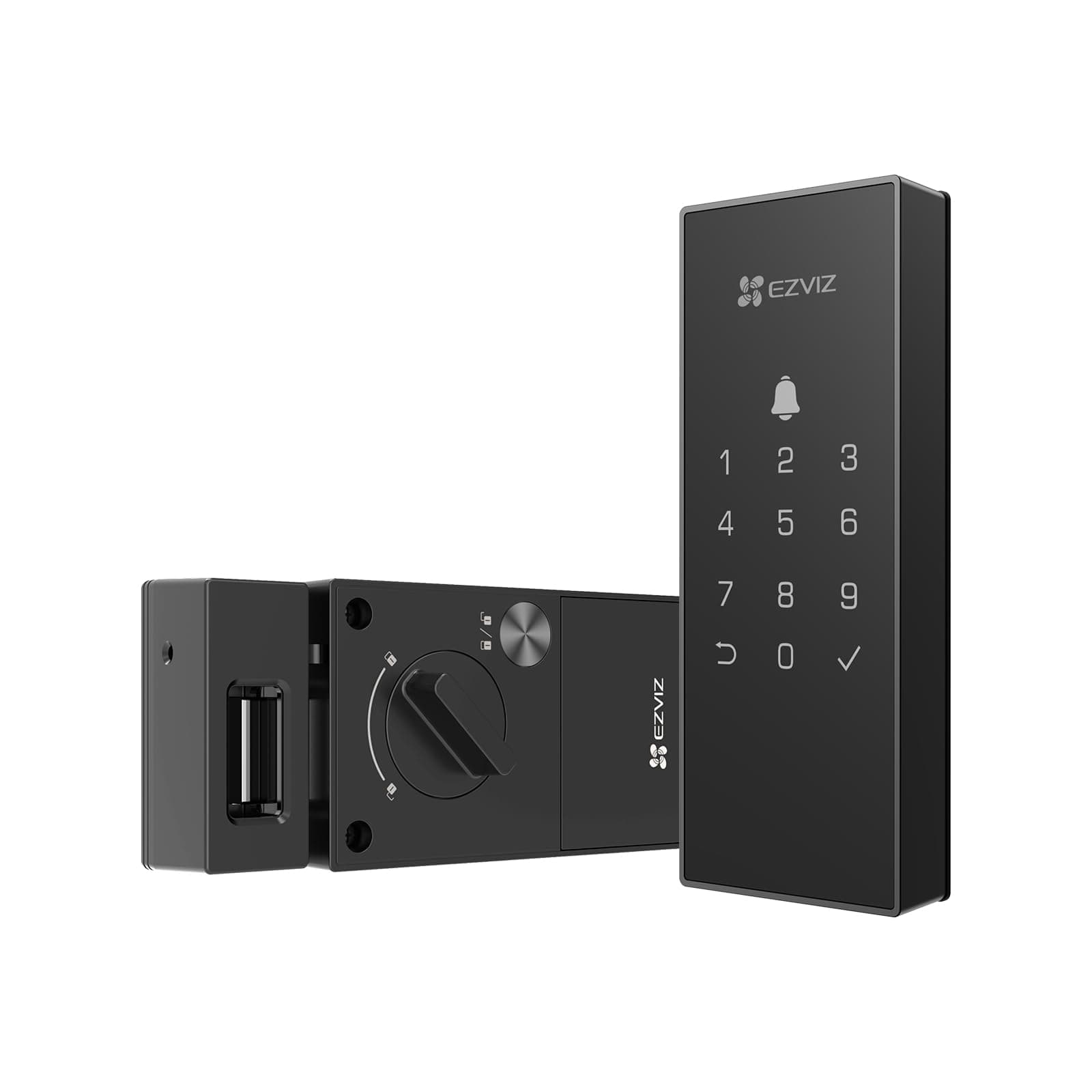 EZVIZ DL03 Smart Rim Lock - Bluetooth & Wi-Fi Enabled, Multi-Method Keyless Entry, Remote Control, Anti-Tamper Alerts, Easy Installation (DL03)