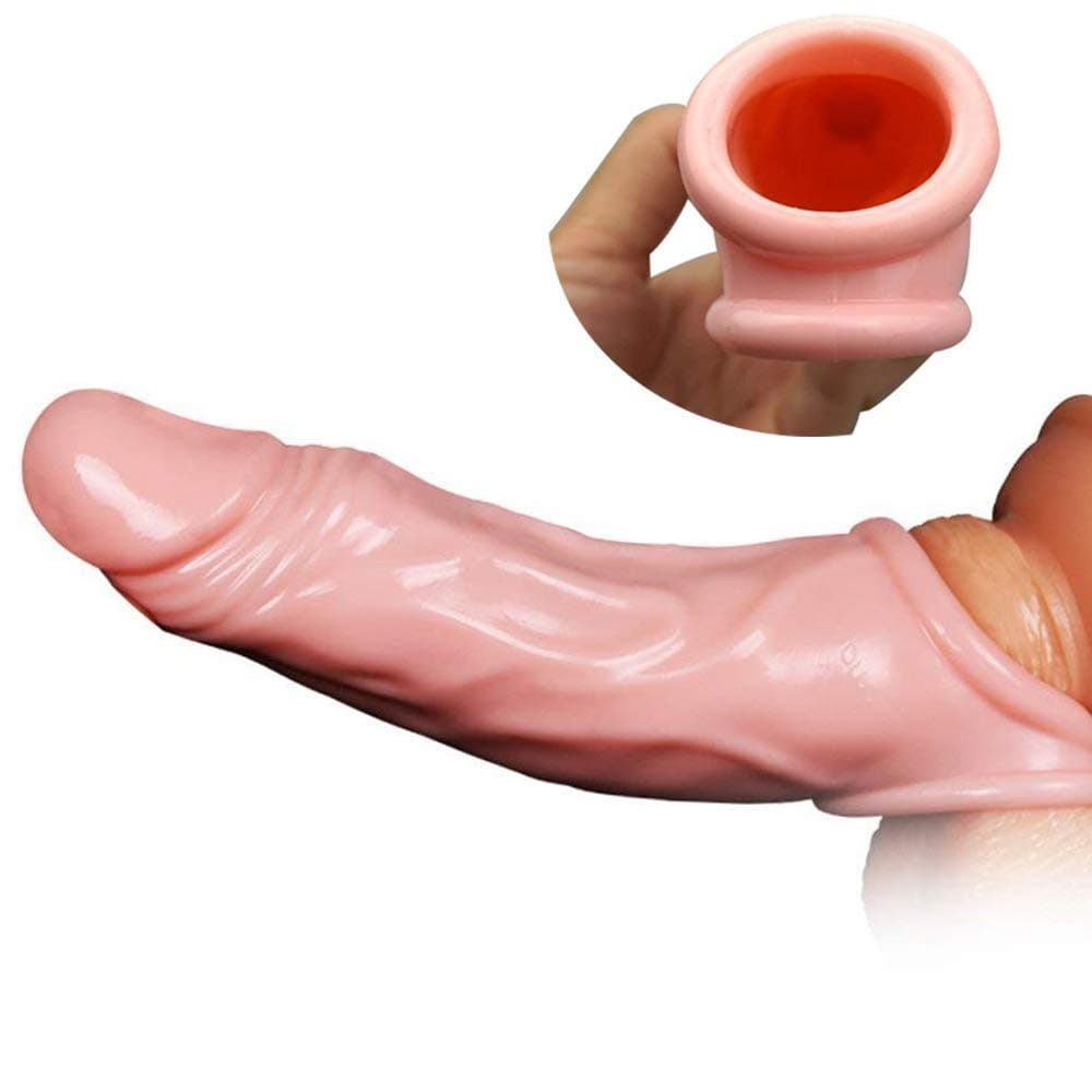 LEYABA Membrum Case Cover Overstriking Intrest Stick Wand Fun Rod Sleeve, Penis Extender and Enlarge