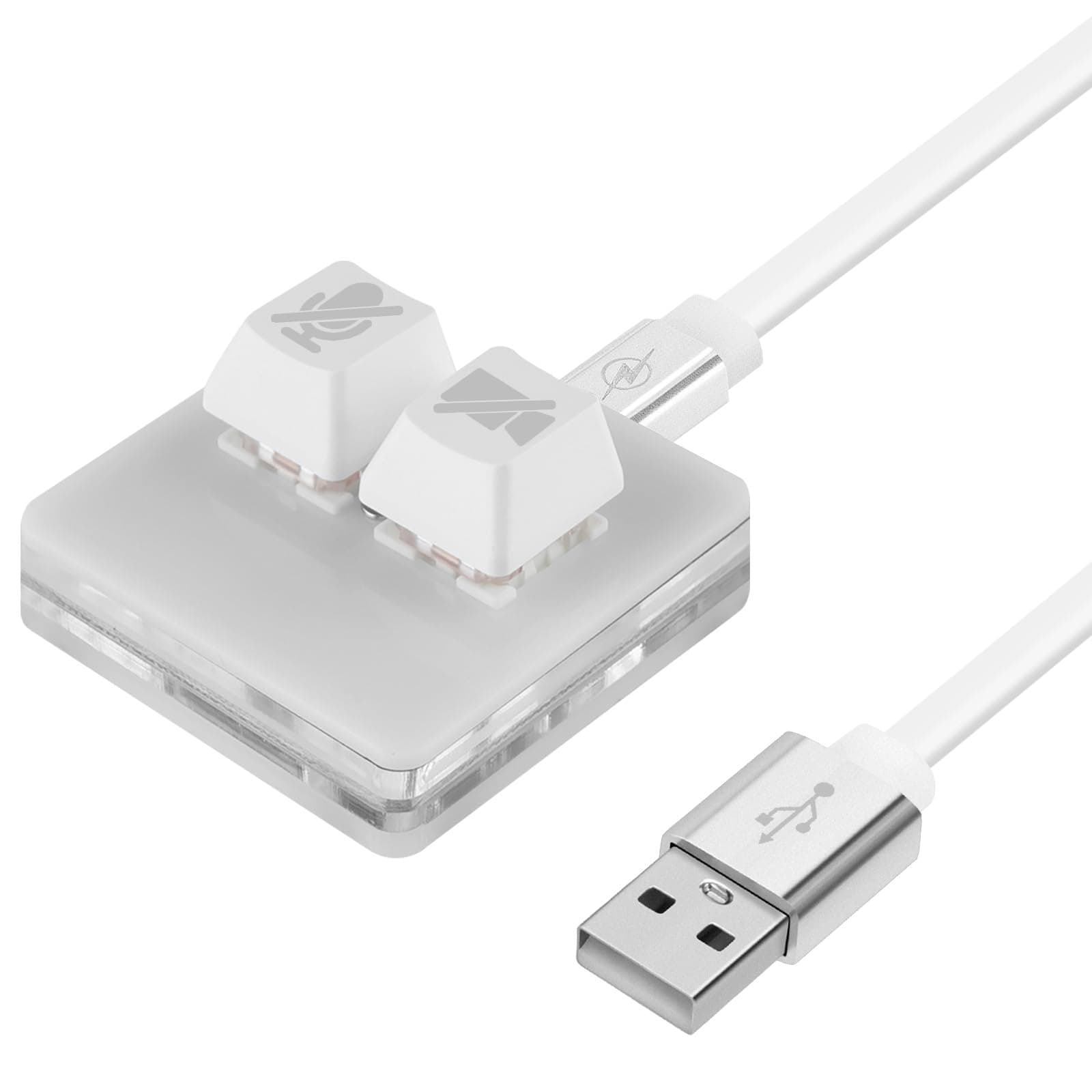 Linkidea USB Zoom Meeting Button for Windows, Start/Stop Video, Mute/Unmute Microphone, Compatible with Zoom App, Plug & Play Keyboard Meeting Controller for Online Class, Conference