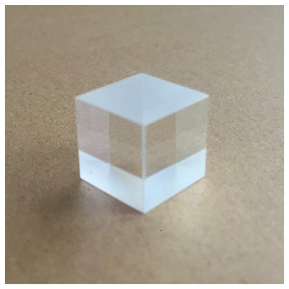 Optical Glass Cube Dichroic Beam Splitter Prism Ratio 50:50 Spectrome Sicence