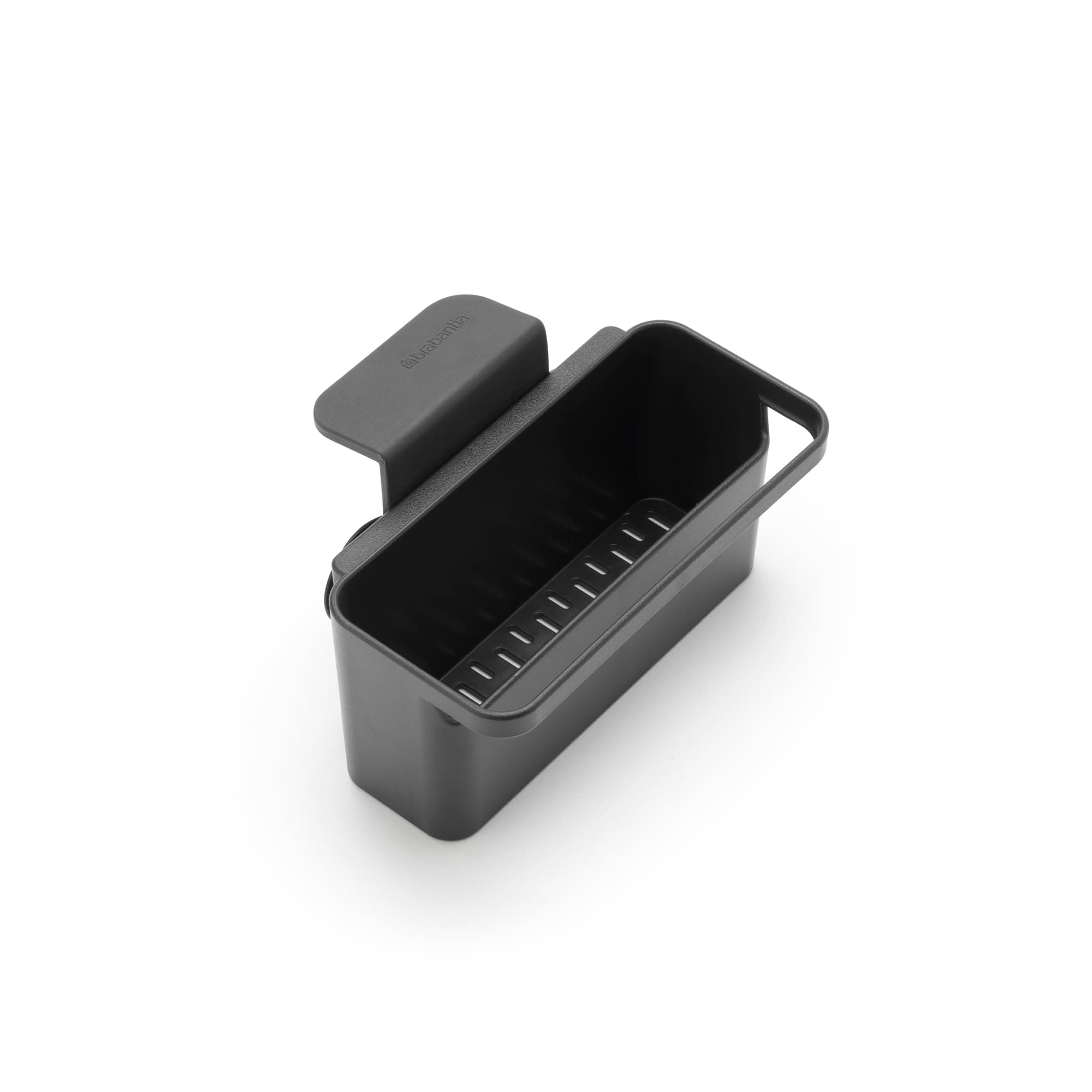 Brabanta SinkSide In-Sink Organizer (Dark Gray) Tidy Storage/Drainage Container with Suction Cups for Kitchen Sink Sponges, Cloths, Dishsoap