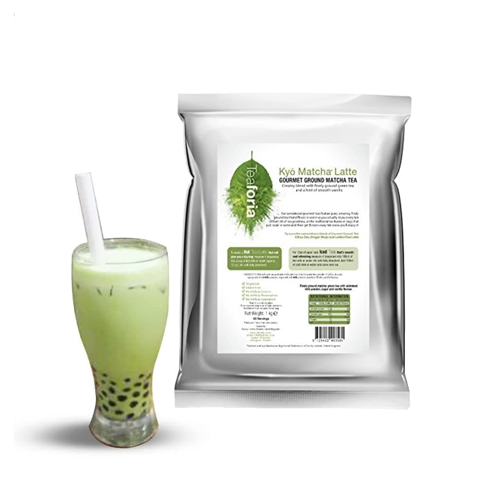 Gourmet Ground Kyo Matcha Latte Green Tea (1kg). Make the perfect Matcha Latte at Home with Ease! Just add hot water!