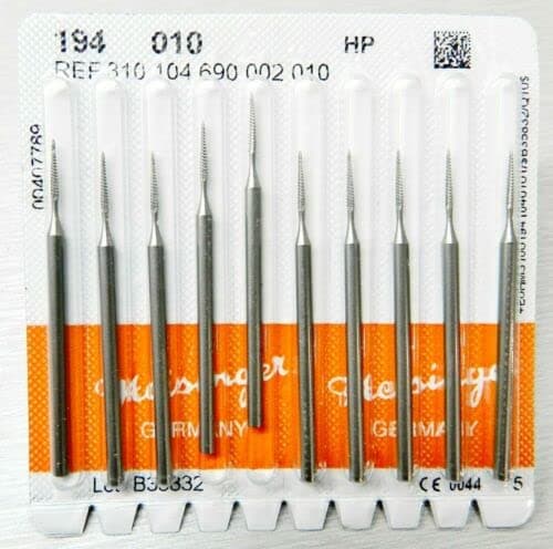 JTS Meisinger Krause Bur Cross Cut Bur Fig.194 Size 1.0 Mm A Pack of 10 Germany