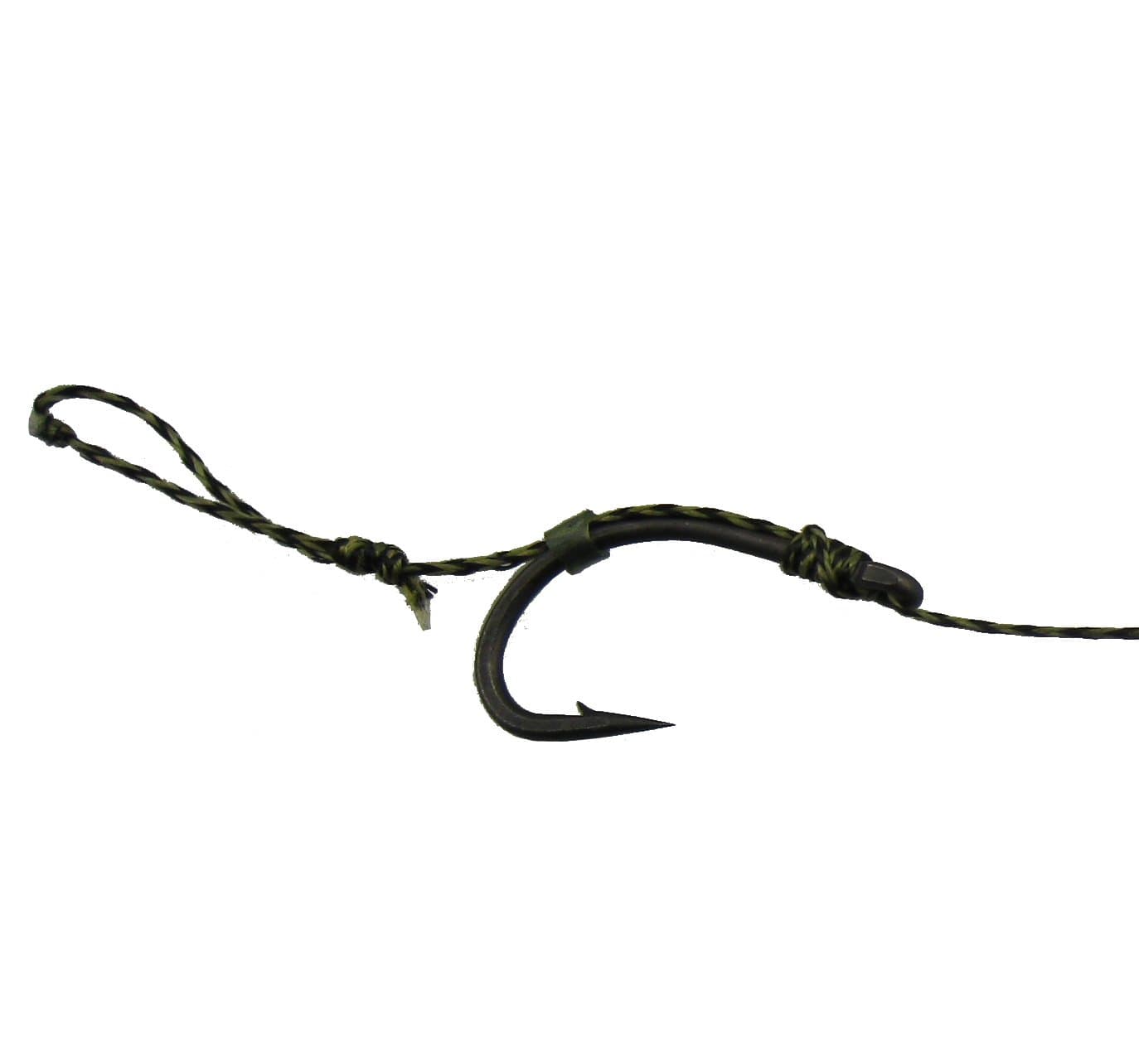 Beyond Tackle Carp Combi Rig 25 Lb Soft Braid Teflon Coated Curve Shank Barbed Hook Pack of 5