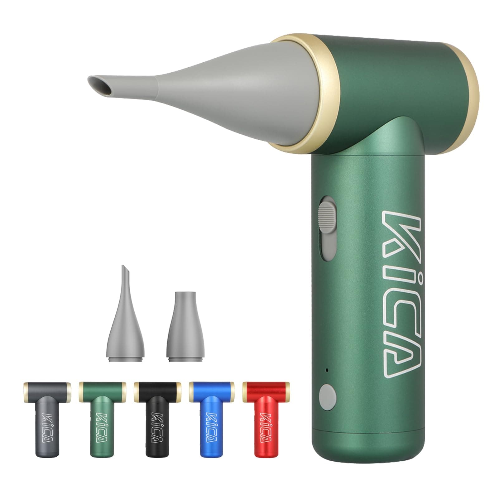 KiCA Jetfan 2.0 Electric Air Duster for Computer,Keyboard,House Cleaning,Airbed Inflation,Camera Lens,Rechargeable,Speed Control,Environmental Air Can Substitute Tool(Green-Jetfan 2.0)