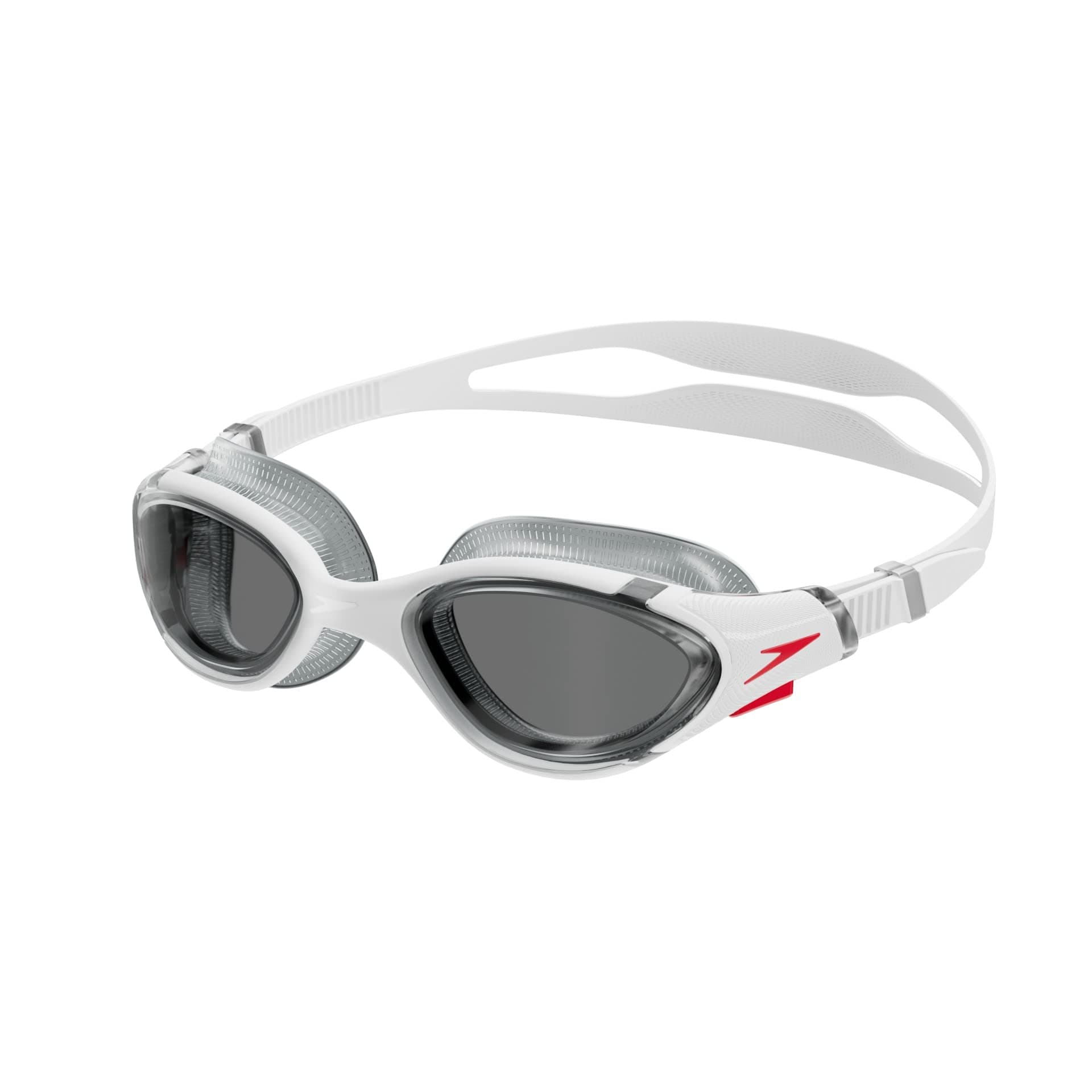 Unisex-Adult Swim Goggle Biofuse 2.0,White/Red/Light Smoke