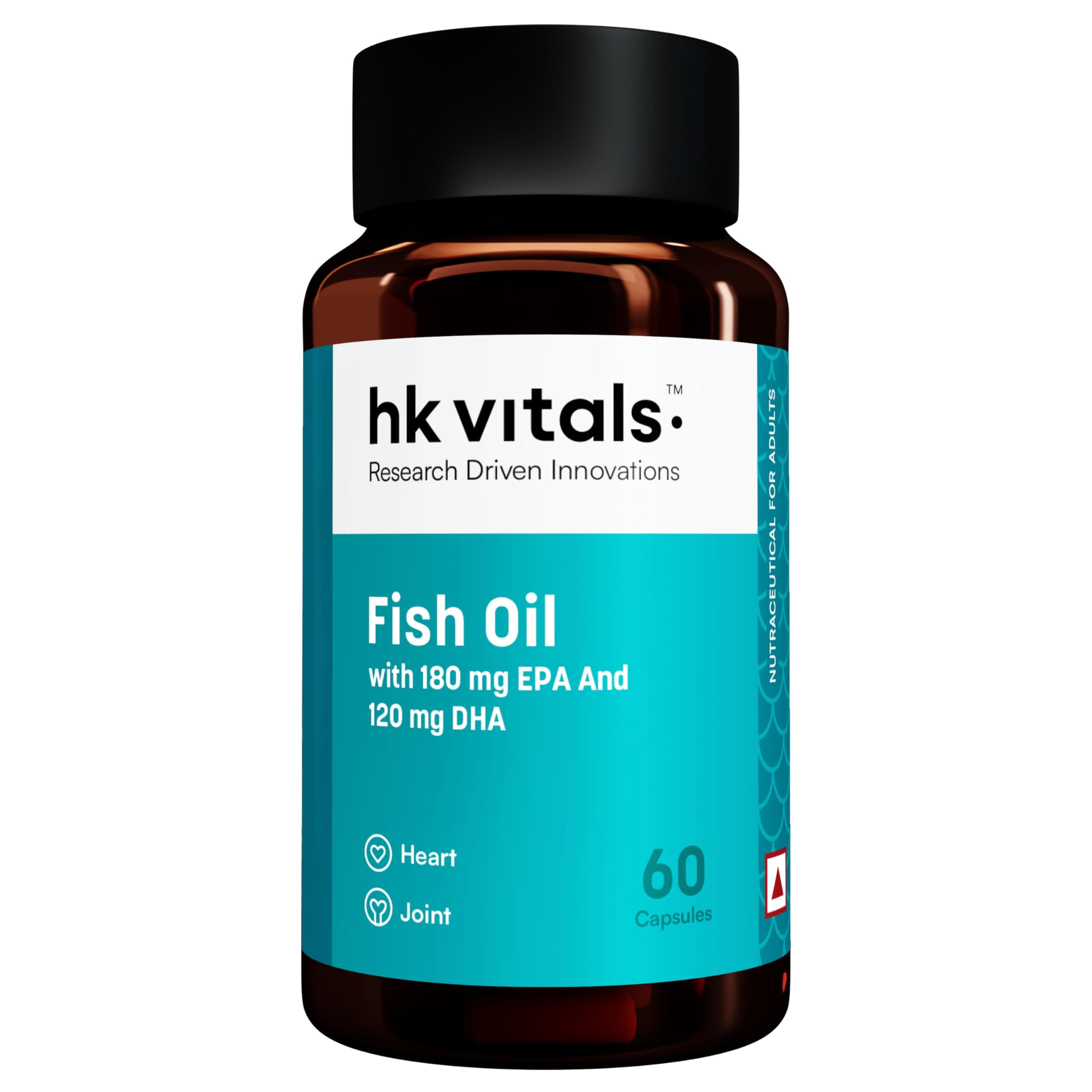 Healthkart Fish Oil (1000 Omega 3, with 180 Mg Epa & 120 Mg Dha) 60 Softgels