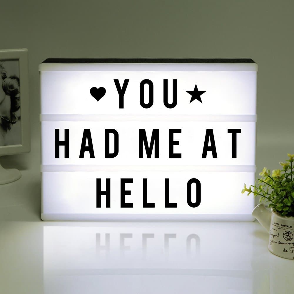 Mini Letter Lightbox DIY Cinema Light Box with Letters A4 Movie Lightbox Including USB for Home Decor Gift for Mom Wedding Gift by Suitfine