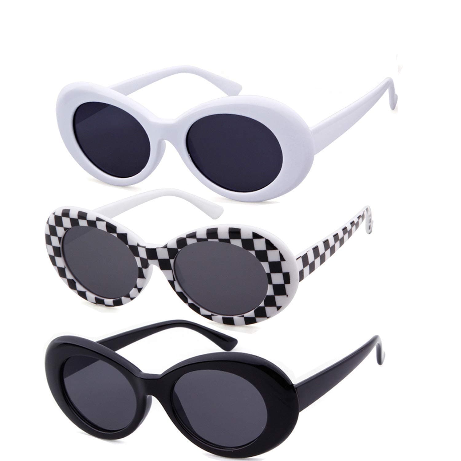 Authentic Clout Goggles Bold Oval Retro Mod Fashion Sunglasses Clout Round Lens