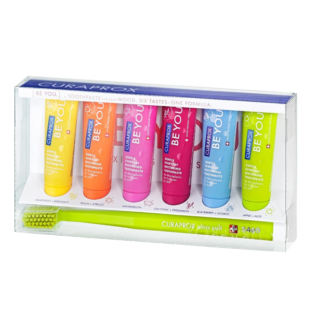 CURAPROX Dr Reddy'S Swiss Made 6+1 Be You Combo Pack Along With Tb(6 Be You 10 Ml Each Along With Oral Care Toothbrush)