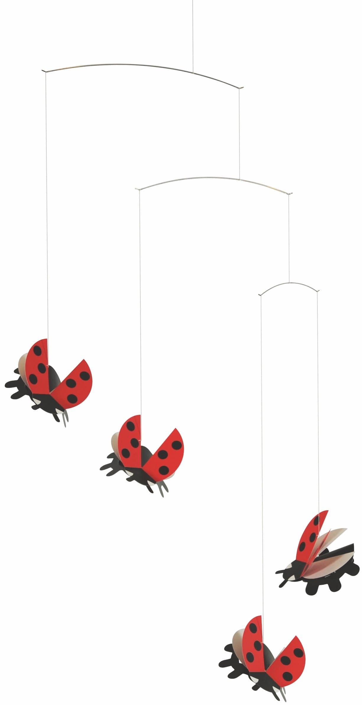 Flensted f30113 Lady Bird Mobile, Steel, Red/Black, 56 x 37 cm