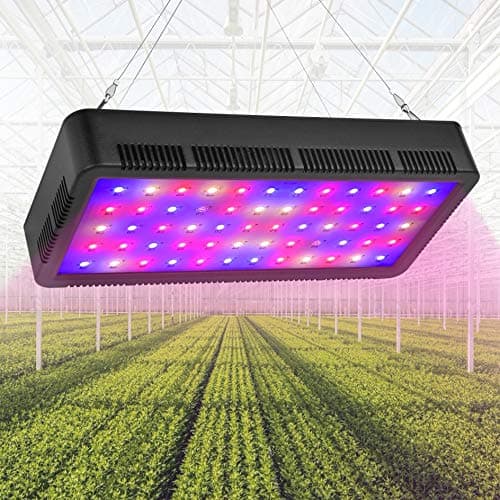 Comzler LED Grow Light, Grow Lights for Indoor Plants - 600W Full Spectrum Growing Lamp with UV&IR, Double Switch Veg and Bloom,Plant Lights with Adjustable Rope