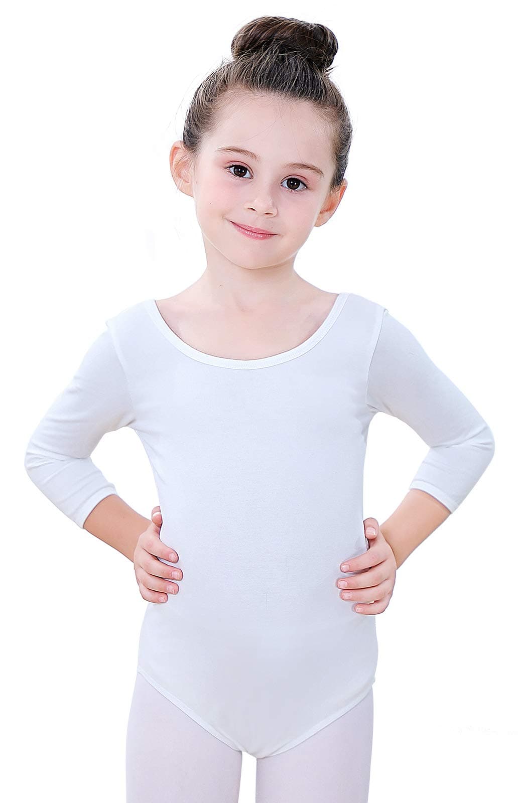 SouditturGirls Leotards Long Sleeve Ballet Dance Top Bodysuit for Toddler Kids