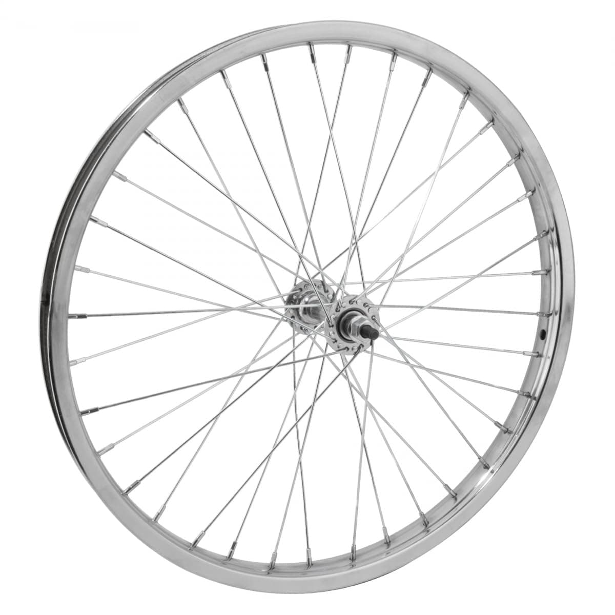 20" x 1.75 Front Bicycle Wheel, 36H, Steel, Bolt On, Silver