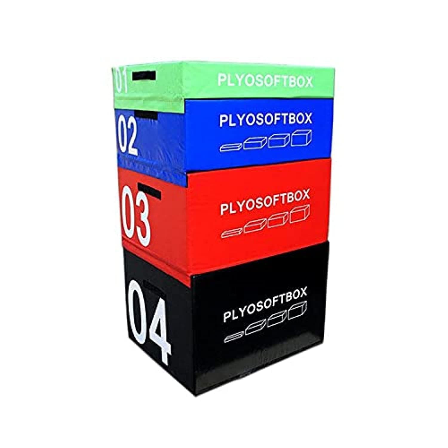 1441 Fitness Plyo Box 4 in 1 - Durable Soft Foam Jump Box for Strength Training, Full-body Plyo box workout | Plyometric Jump Box | Plyo Box for Jumping Exercise, Cardio & Cross Fitness Gym Equipment
