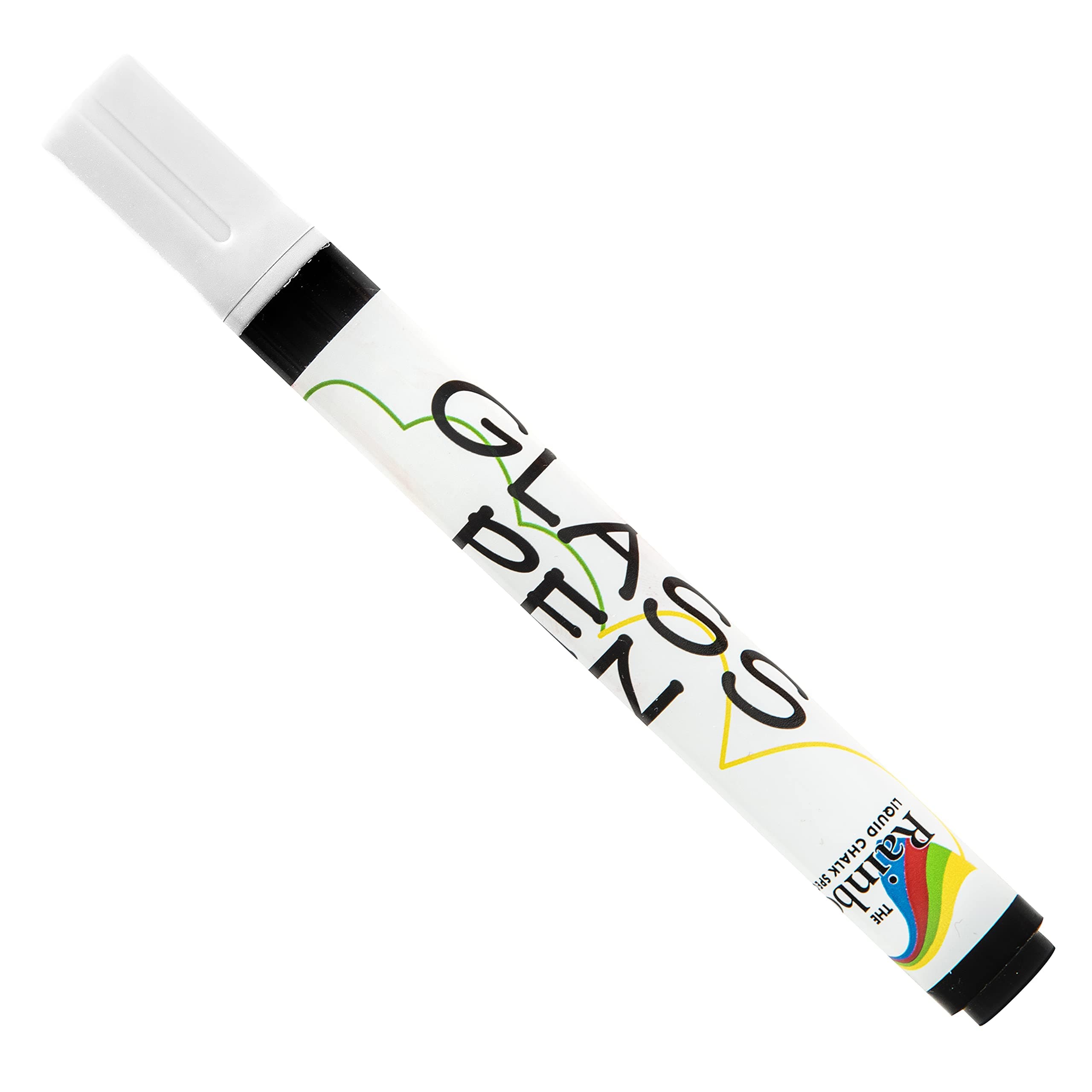 Glass Pen Window Marker: Liquid Chalk Markers for Glass, Car Marker or Mirror Pen with Washable Paint - Car Windows, Storefront Window, Wedding, Parade, Party & Holiday Decorations (White, Fine Tip)