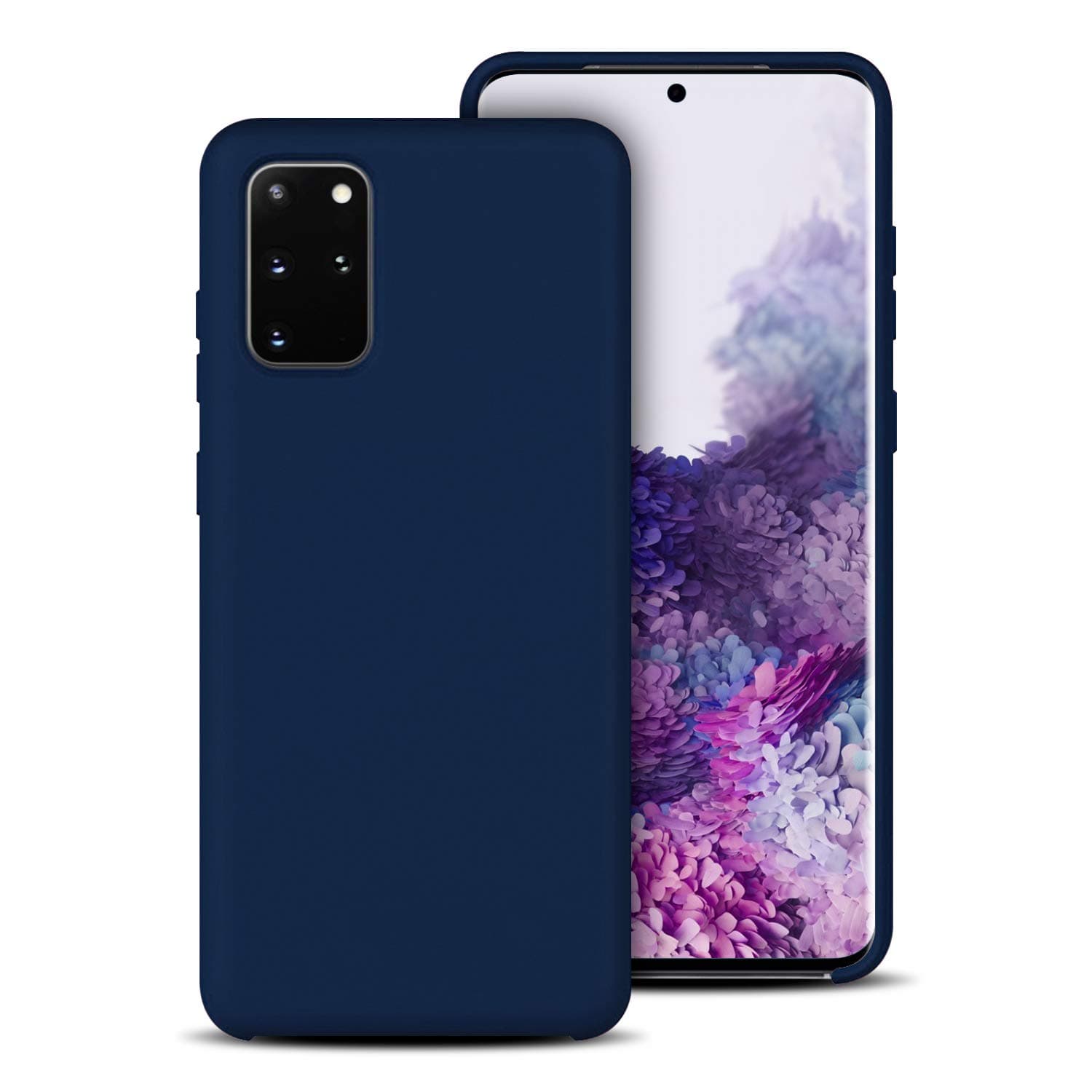 Olixar for Samsung Galaxy S20 Plus Silicone Case - Soft Touch - Smooth Thin Protective Cover - Wireless Charging Compatible - Midnight Blue