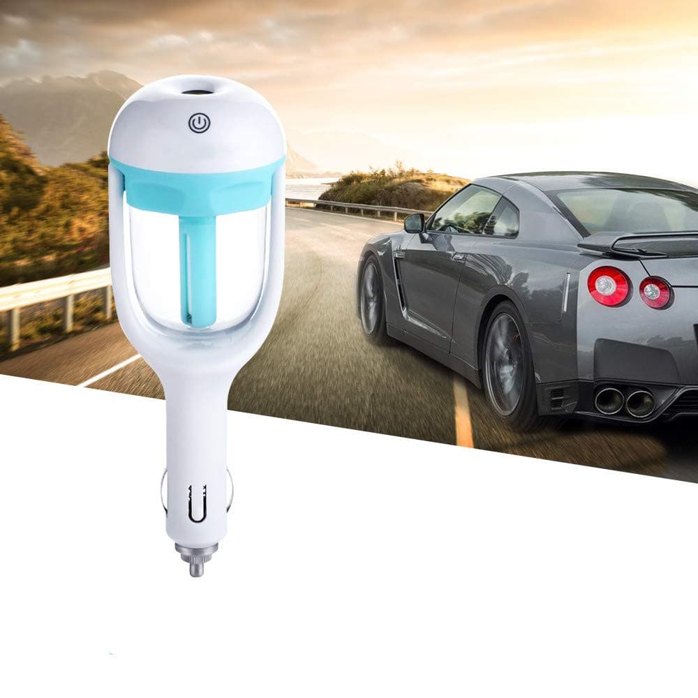 Sammiu Car Humidifier Air Refresher Purifier Aromatherapy Essential Oil Diffuser (Blue)