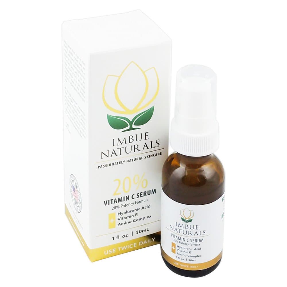 Vitamin C Serum For Face - Organic Recipe 20% Vitamin C + Hyaluronic Acid + Vitamin E + Amino Complex - Get Radiant Beautiful Skin & Fade Age Spots & Scars - Repairs Wrinkles & Stimulates Natural Anti Aging Collagen - Lifetime Satisfaction Guarantee!