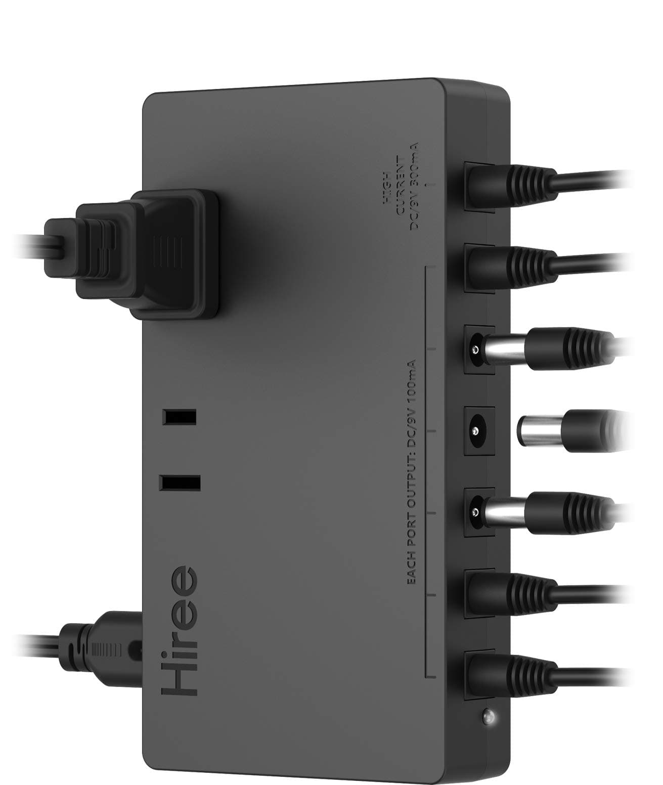 Guitar Pedal Power Supply 7 DC Output for 9V Effect Pedal Board with 2 AC Outlets for Charging Speaker, Musical Instruments