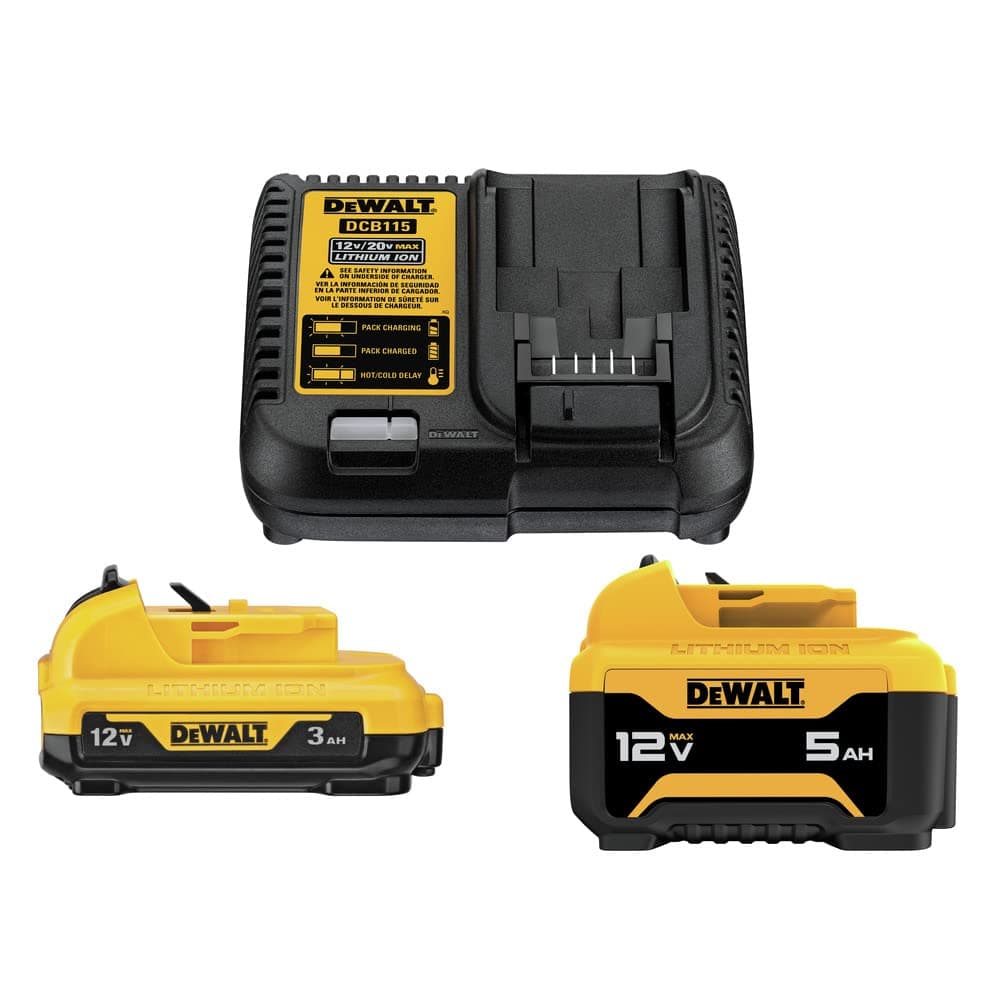 Dewalt DCB135C 2-Piece 12V 3Ah / 5Ah Lithium-Ion Batteries and Charger Starter Kit