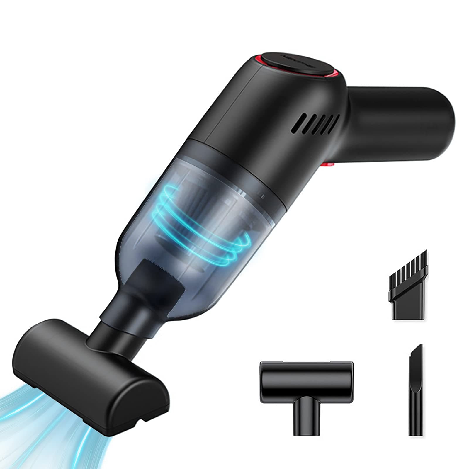 Tooetoy Handheld Cordless Wireless Vacuum Cleaner, 8000PA Super Cuction Handheld Vacuum Cleaner, Rechargeable Vehicle-Mounted Cordless Vacuum, Lightweight Dry and Wet Household/Pet/for Cars