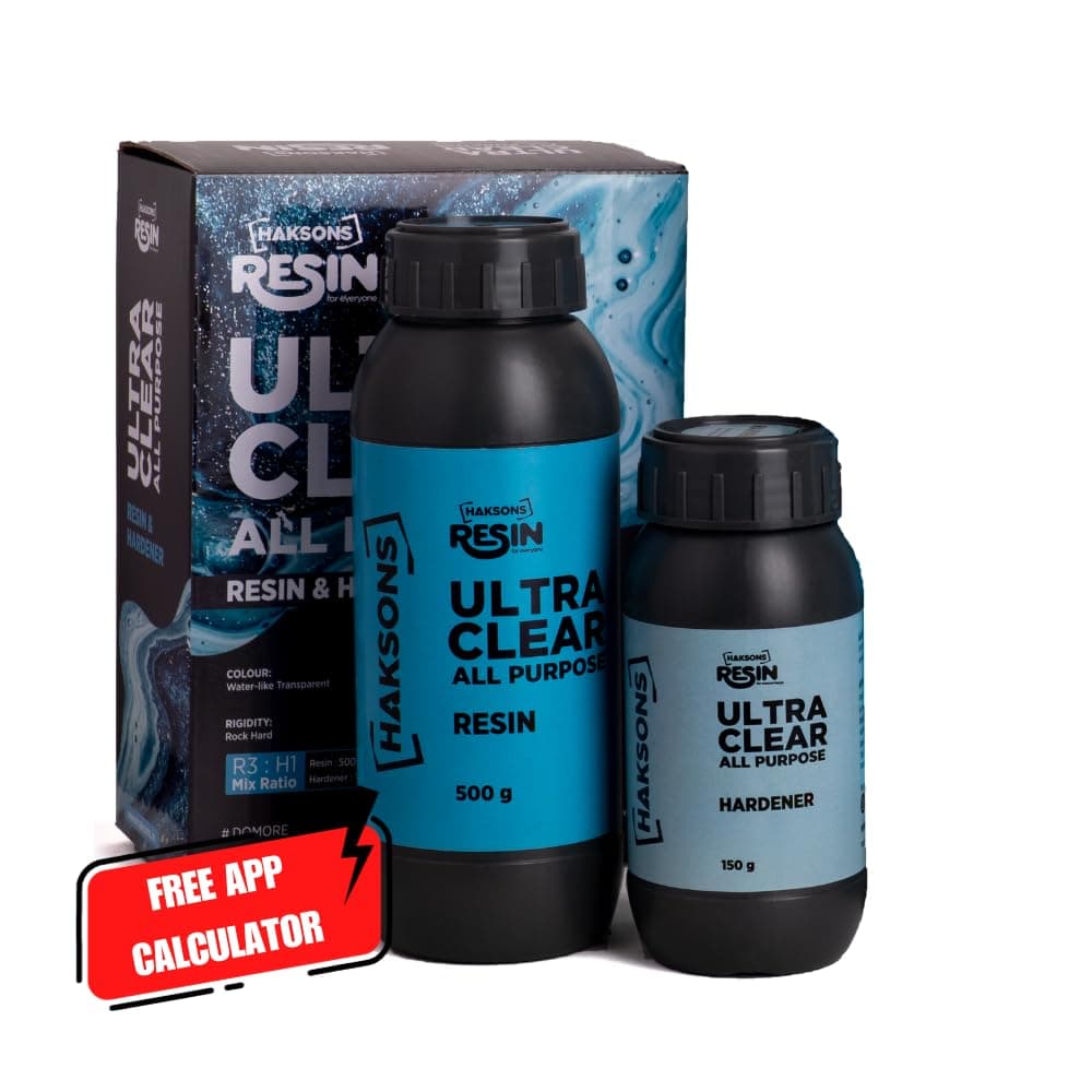 Ultra Clear All Purpose Epoxy Resin and Hardener | Epoxy Resin Art Kit for Beginners | Non-Toxic Art Resin |Crystal Clear -Non Yellowing | (300 grams)