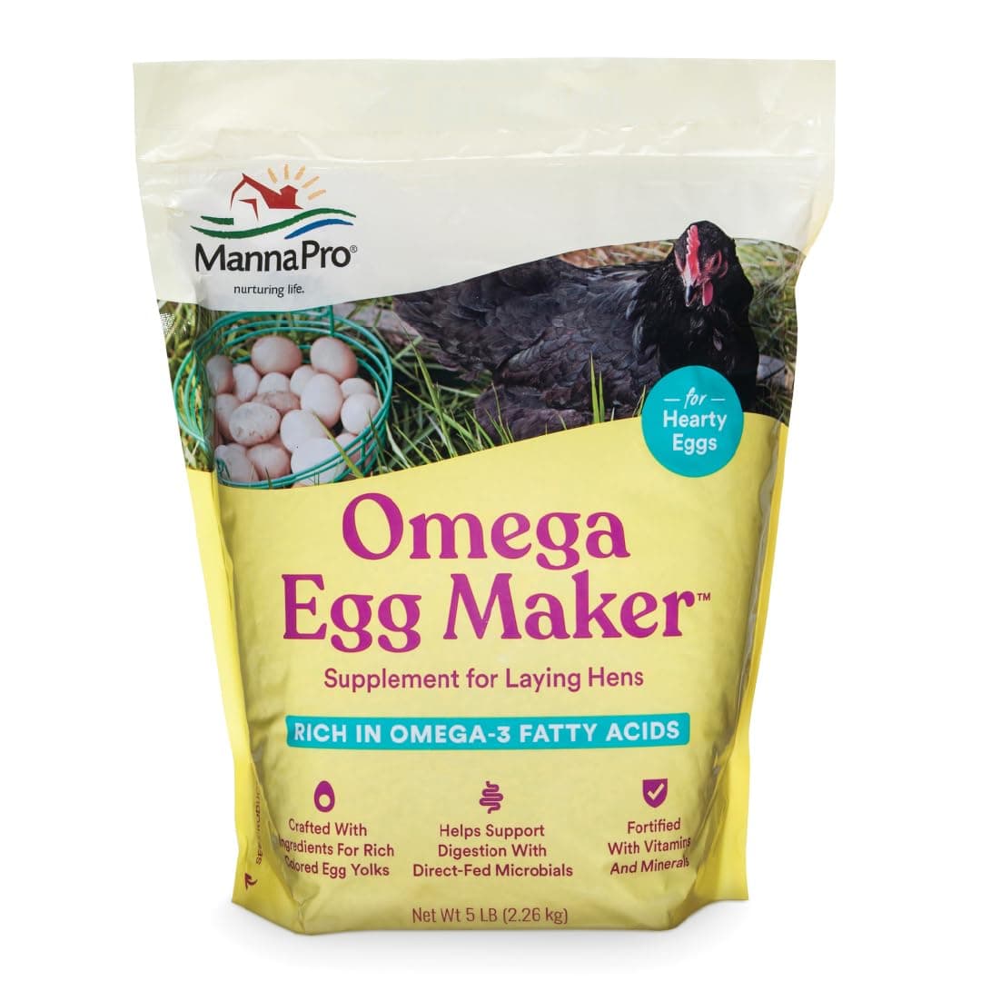 Manna Pro Omega Egg Maker | Formulated With Vitamins and Minerals | 5 Lbs, 2.259 kg