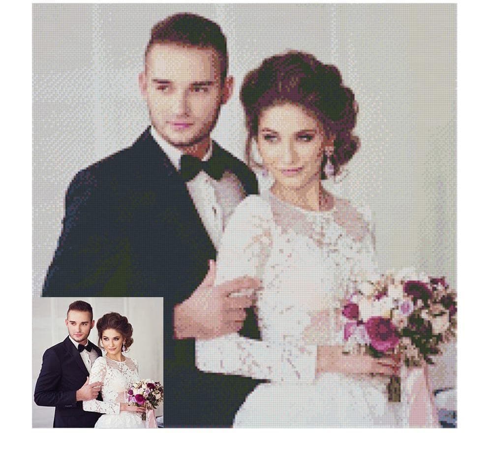 victoriasmoon Custom Cross Stitch Stitch Your Photo Create Your Own Unique Custom Cross Stitch for Baby Pets or Family (31.5" X 39.37"/80cm X 100cm)