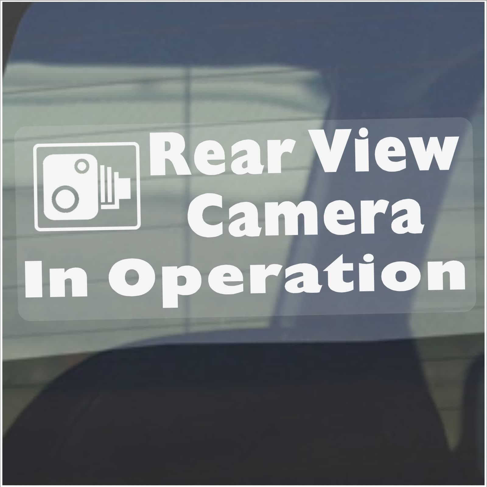 1 x VC5 Rear View Camera in Operation Sticker Internal Window CCTV Sign Security Safety Car Van Lorry Truck Taxi Bus Mini Cab Minicab Dashcam Dash Cam 200x87mm