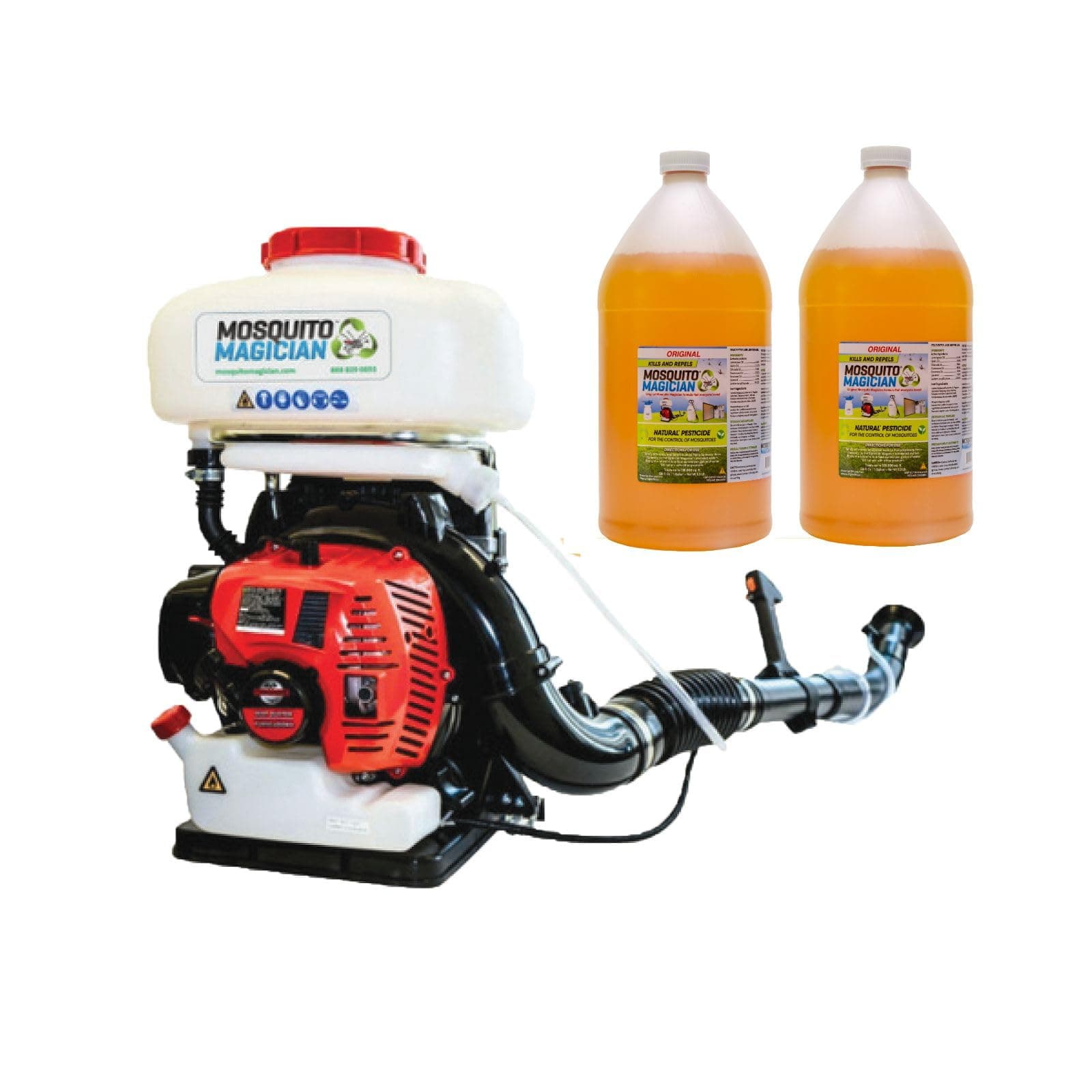 Mosquito Magician Gas Powered Backpack Fogger w/ 2 Gallons Concentrate