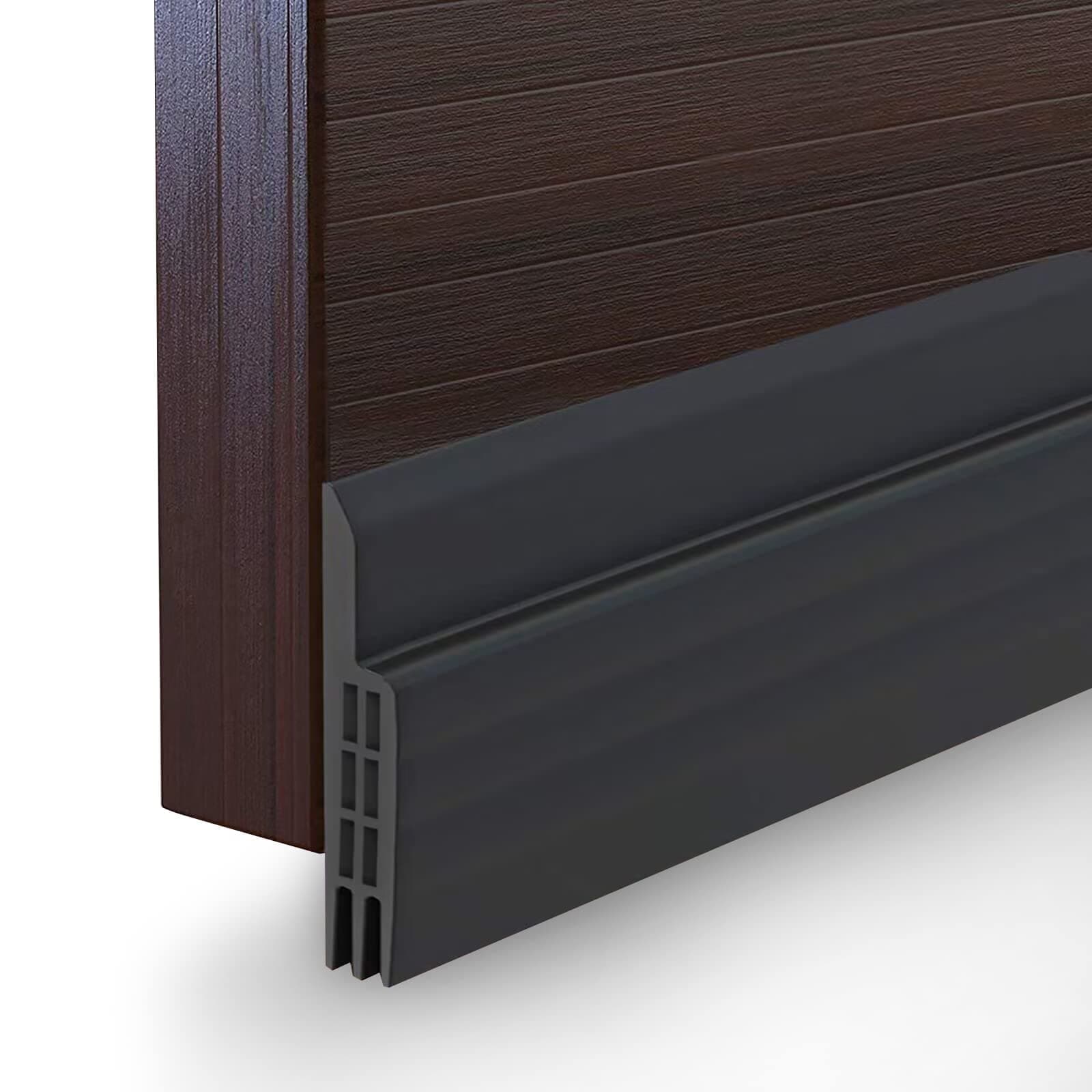 Suptikes Door Draft Stopper Under Door Seal for Exterior/Interior Doors, Door Sweep Strip Under Door Draft Blocker, Soundproof Door Bottom Weather Stripping, 2 Inch W x 39 Inch L, Black