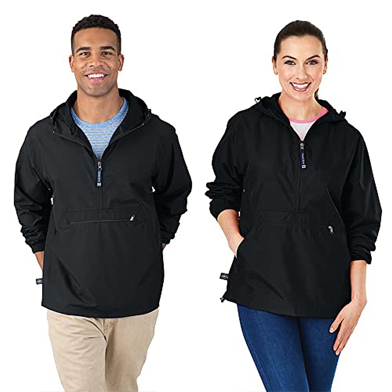 Charles River Apparel Unisex Color Blocked Pack-N-Go, Men's & Women's Pullover Anorak